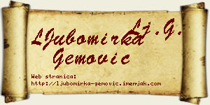 LJubomirka Gemović vizit kartica